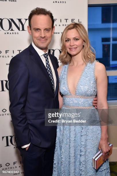 Harry Hadden-Paton and Rebecca Night attend the Tony Honors Cocktail Party Presenting The 2018 Tony Honors For Excellence In The Theatre And Honoring...