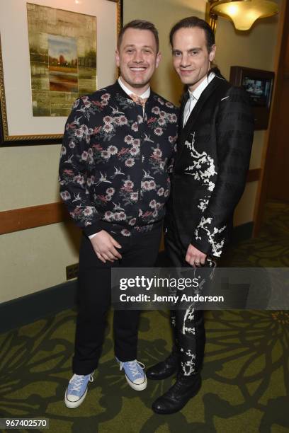 Michael Arden and Jordan Roth attend the Tony Honors Cocktail Party Presenting The 2018 Tony Honors For Excellence In The Theatre And Honoring The...