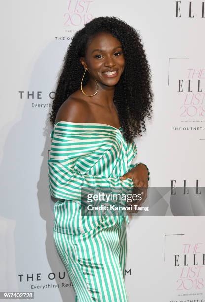 Dina Asher-Smith attends The ELLE List 2018 at Spring at Somerset House on June 4, 2018 in London, England.