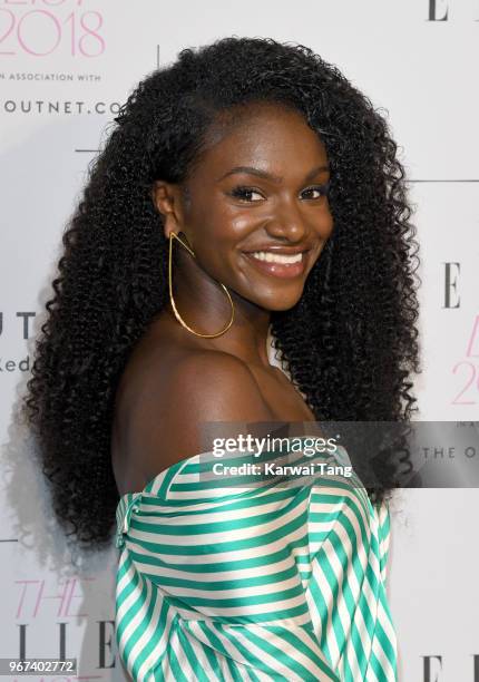 Dina Asher-Smith attends The ELLE List 2018 at Spring at Somerset House on June 4, 2018 in London, England.