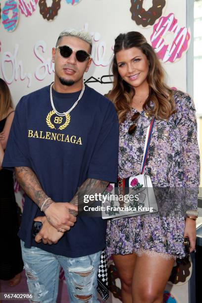 Dj Yeezy and Farina Opoku during the MAC Cosmetics X Caro Daur 'Oh, Sweetie' Collection Launch in Berlin at Hotel Zoo on June 4, 2018 in Berlin,...