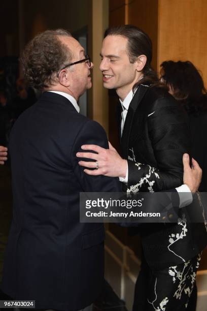 William Ivey Long and Jordan Roth attend the Tony Honors Cocktail Party Presenting The 2018 Tony Honors For Excellence In The Theatre And Honoring...