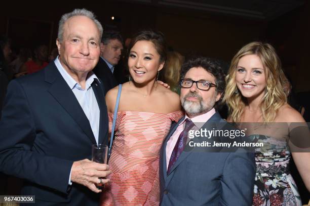 Lorne Michaels. Ashley Park, Jeff Richmond, and Taylor Louderman attend the Tony Honors Cocktail Party Presenting The 2018 Tony Honors For Excellence...
