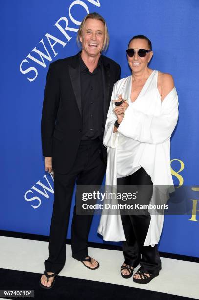 Russell James and Donna Karan attend the 2018 CFDA Fashion Awards at Brooklyn Museum on June 4, 2018 in New York City.