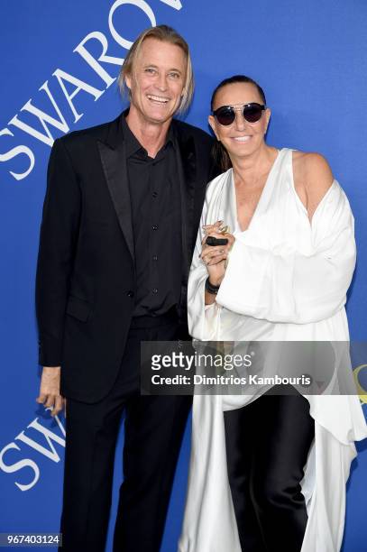 Russell James and Donna Karan attend the 2018 CFDA Fashion Awards at Brooklyn Museum on June 4, 2018 in New York City.