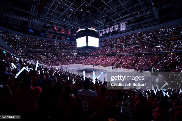 General view of the arena prior to Game Four of the Stanley Cup Final between the Washington Capitals and Vegas Golden Knights during the 2018 NHL...