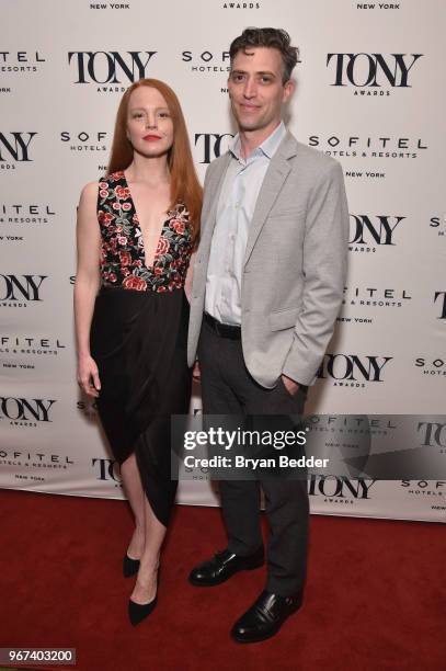 Lauren Ambrose and Sam Handel attends the Tony Honors Cocktail Party Presenting The 2018 Tony Honors For Excellence In The Theatre And Honoring The...