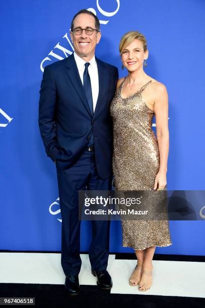 Jerry Seinfeld and Jessica Seinfeld attend the 2018 CFDA Fashion Awards at Brooklyn Museum on June 4, 2018 in New York City.