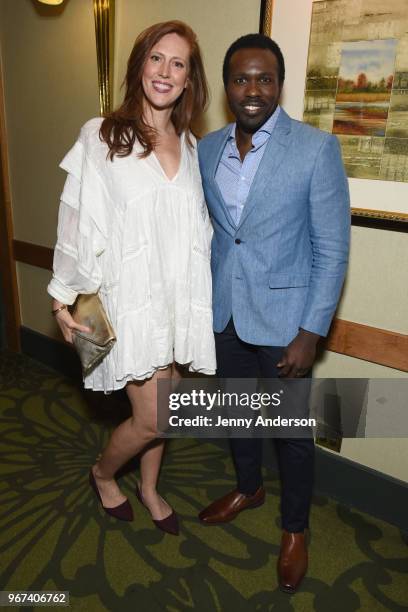 Cathryn Stringer and Joshua Henry attend the Tony Honors Cocktail Party Presenting The 2018 Tony Honors For Excellence In The Theatre And Honoring...