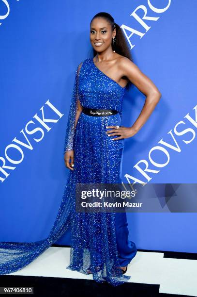 Issa Rae attends the 2018 CFDA Fashion Awards at Brooklyn Museum on June 4, 2018 in New York City.