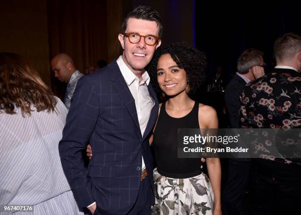 Gavin Lee and Lauren Ridloff attend the Tony Honors Cocktail Party Presenting The 2018 Tony Honors For Excellence In The Theatre And Honoring The...