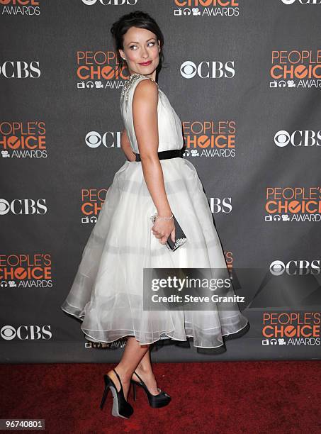 Actress Olivia Wilde attends the 2010 People's Choice Awards at Nokia Theatre L.A. Live on January 6, 2010 in Los Angeles, California.