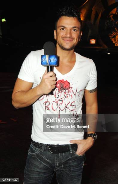 Peter Andre attends the rehearsals ahead of The Brit Awards 2010, at Earls Court One on February 16, 2010 in London, England.