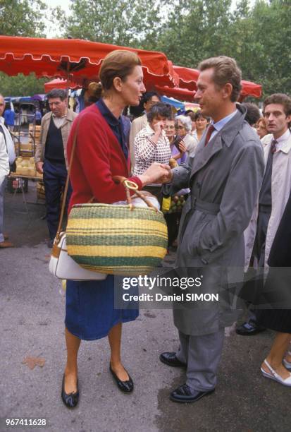 Dominique Baudis en campagne éléctorale à Toulouse le 20 septembre 1986, France.