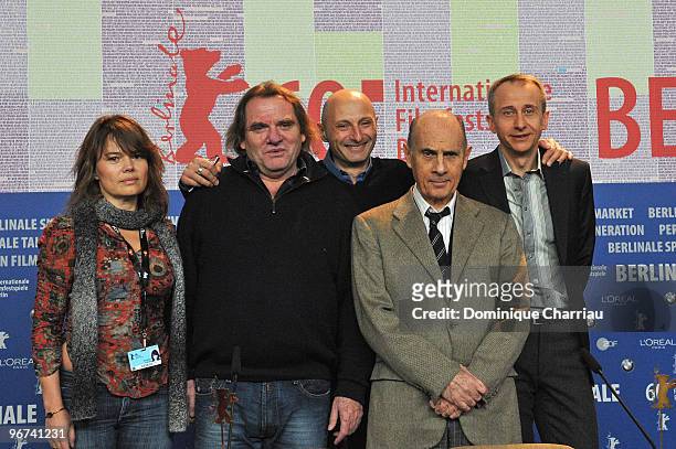 Producers Kristina Larsen and Gilles Sandoz, director Olivier Ducastel, actor Guy Marchand and director Jacques Martineau attend the 'L'Arbre Et La...