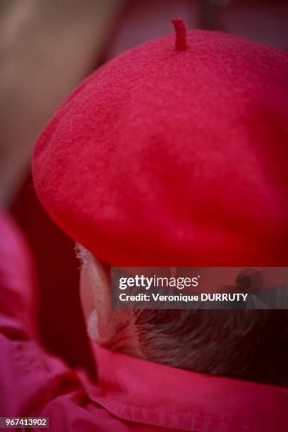 Beret rouge d'un mono sabio dans le callejon.