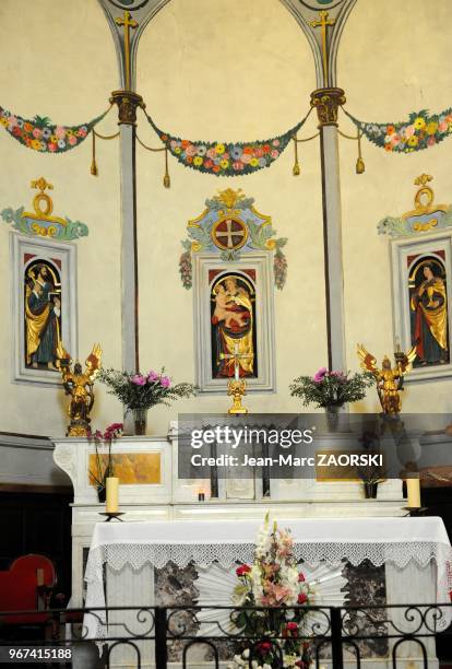 Eglise Saint-Antoine d'Auribeau sur Siagne , le 28 juin 2014, Alpes Maritimes, Provence Alpes Côte d'Azur, France.