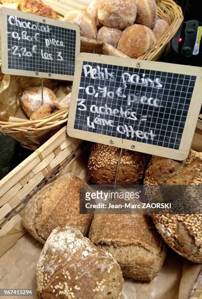 Divers pains dans une boulangerie dans les Bouches du Rhône.