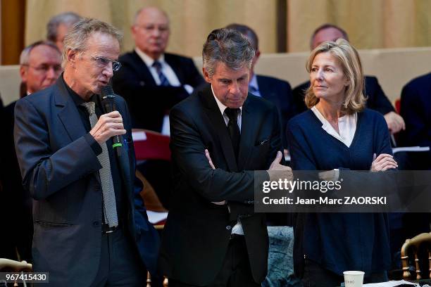 La 155eme vente aux enchères des vins des Hospices de Beaune, l'une des plus célèbres manifestations de charité au monde, en présence du député-maire...