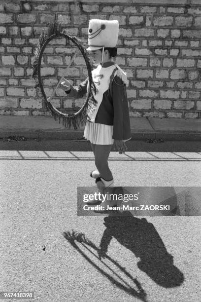 Majorette pendant les fêtes de la Tarasque, fêtes traditionnelles le dernier week end de juin, célébrant Sainte-Marthe et la Tarasque, monstre...