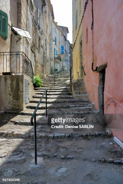 Escalier en pas d'âne, Callas, Var, Provence, France.
