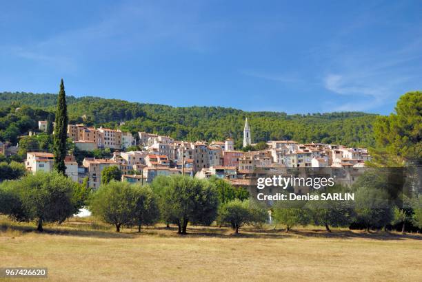 Vue générale du village de Callas, Var, Provence, France.