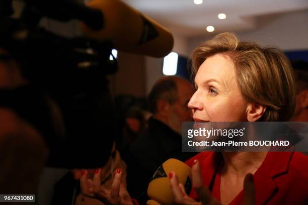 Virginie Calmels au soir des résultats des élections régionales pour la région Aquitaine Limousin Poitou-Charentes, 13 décembre 2015, Bordeaux,...