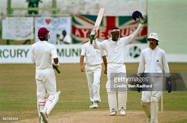 West Indian batsman Carlisle Best batting during his century at the 4th Test against England at Kensington Oval, Bridgetown, Barbados, 5th-10th April...
