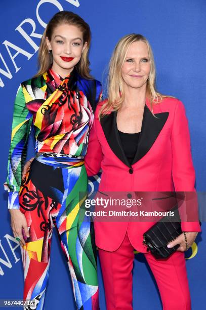 Gigi Hadid and Laura Brown attend the 2018 CFDA Fashion Awards at Brooklyn Museum on June 4, 2018 in New York City.