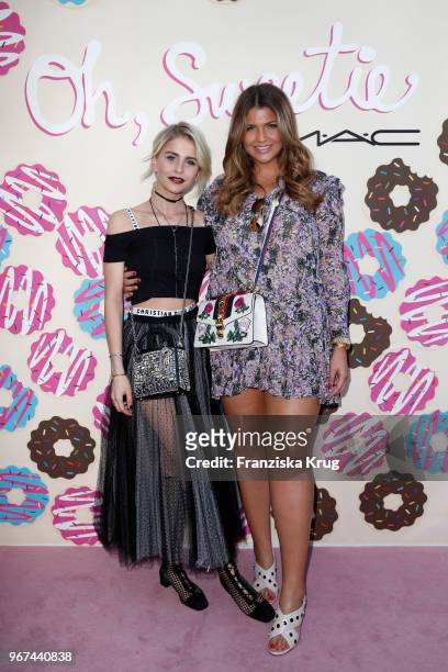 Caro Daur and Farina Opoku during the MAC Cosmetics X Caro Daur 'Oh, Sweetie' Collection Launch in Berlin at Hotel Zoo on June 4, 2018 in Berlin,...