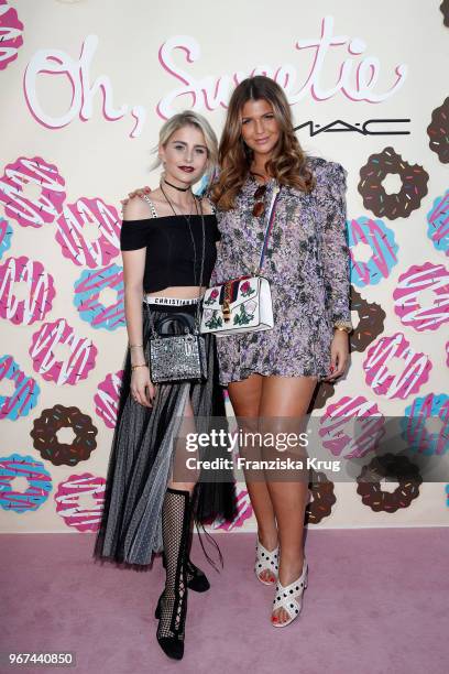 Caro Daur and Farina Opoku during the MAC Cosmetics X Caro Daur 'Oh, Sweetie' Collection Launch in Berlin at Hotel Zoo on June 4, 2018 in Berlin,...