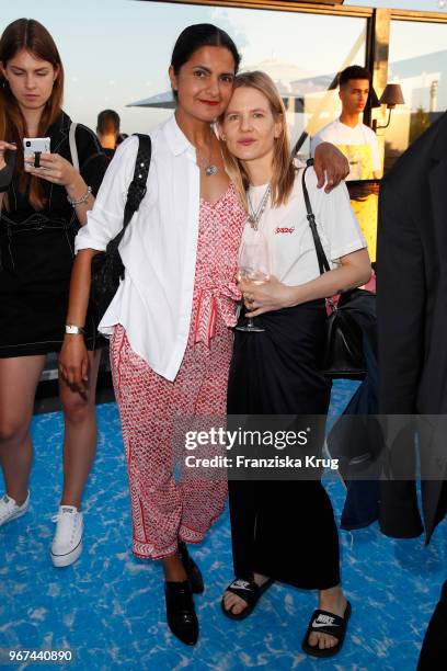 Leyla Piedayesh and Aino Laberenz during the MAC Cosmetics X Caro Daur 'Oh, Sweetie' Collection Launch in Berlin at Hotel Zoo on June 4, 2018 in...