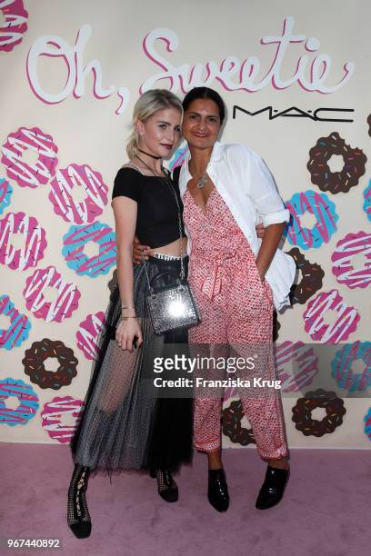Caro Daur and Designer Leyla Piedayesh during the MAC Cosmetics X Caro Daur 'Oh, Sweetie' Collection Launch in Berlin at Hotel Zoo on June 4, 2018 in...