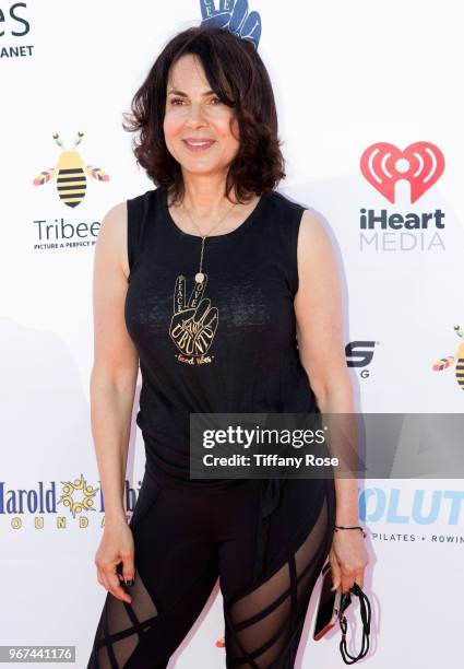 Harold Robinson Foundation Co-Founder Joyce Hyser Robinson attends the 8th Annual Pedal On The Pier Fundraiser at Santa Monica Pier on June 3, 2018...