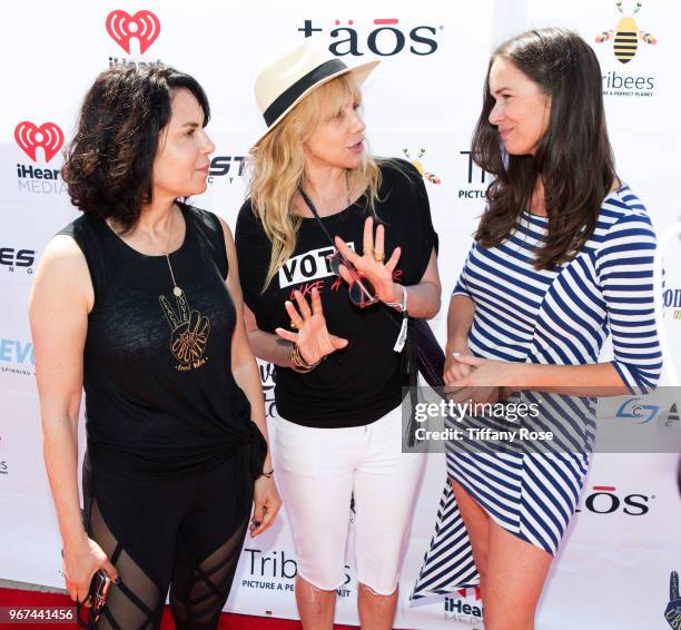 Harold Robinson Foundation Co-Founder Joyce Hyser Robinson, Rosanna Arquette and Anastasia Foster attend the 8th Annual Pedal On The Pier Fundraiser...