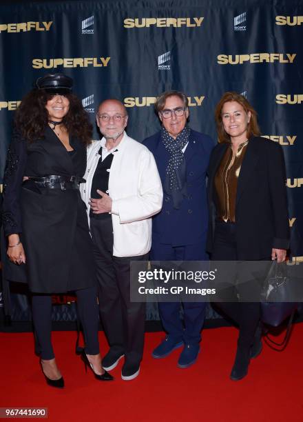 Suzanne Boyd, Moses Znaimer, Michael Budman and Diane Bald attend the Columbia Pictures' "Superfly" Toronto special screening at Scotiabank Theatre...