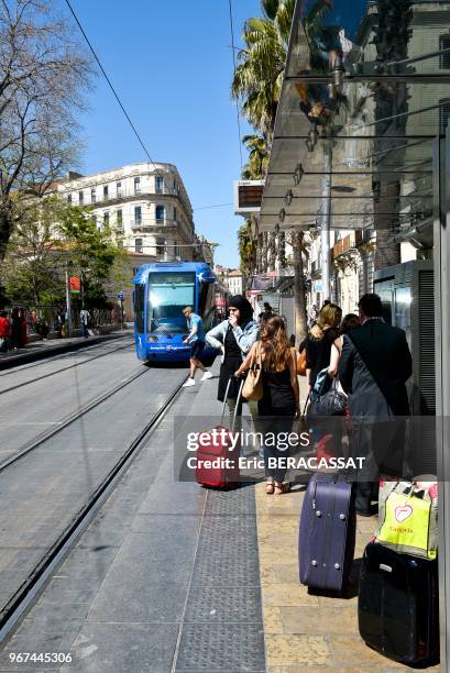 Rue Jules Ferry, gare Saint-Roch, tramway.