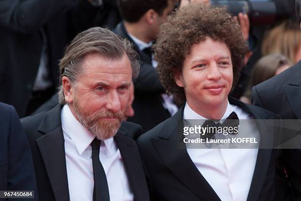 Acteur Tim Roth et le réalisateur Michel Franco lors de la première du film 'La glace et le ciel' et de la cérémonie de clôture du 68eme Festival du...