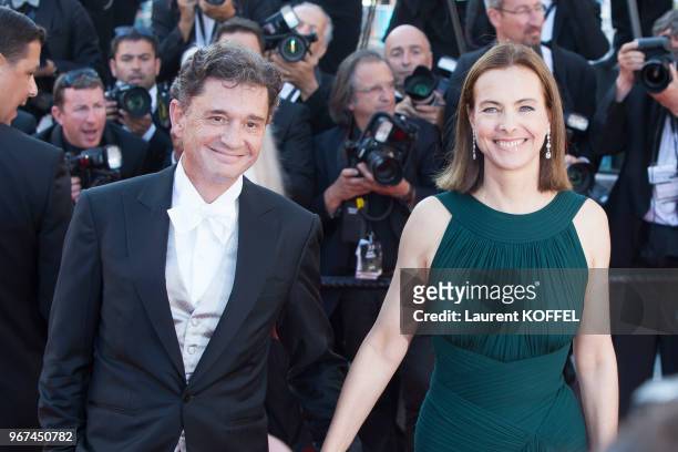 Carole Bouquet et Philippe Sereys de Rothschild lors de la première du film 'Le Petit Prince' pendant le 68eme Festival du Film Annuel au Palais des...