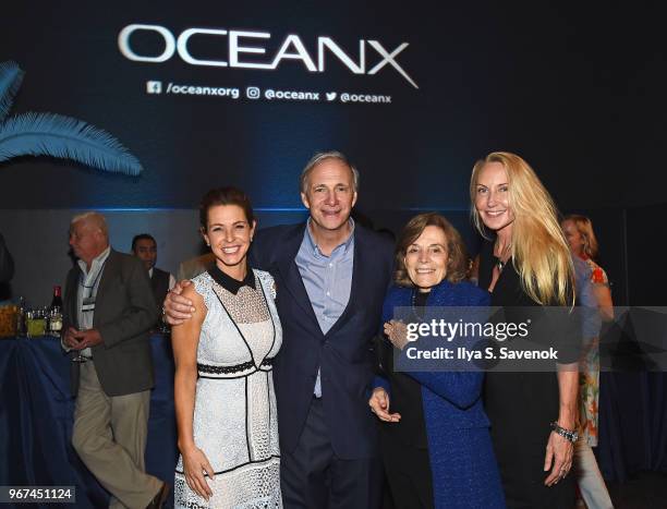 Stephanie Ruhle, OceanX Founder Ray Dalio, Conservationist and author Sylvia Earle, and Shari Sant Plummer attend the Launch Of OceanX, a bold new...