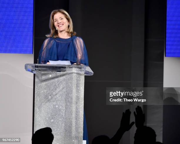 Caroline Kennedy speaks onstage during the 2018 CFDA Fashion Awards at Brooklyn Museum on June 4, 2018 in New York City.