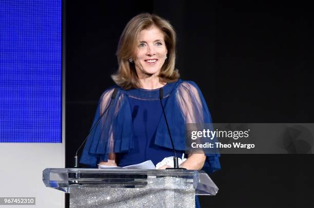 Caroline Kennedy speaks onstage during the 2018 CFDA Fashion Awards at Brooklyn Museum on June 4, 2018 in New York City.