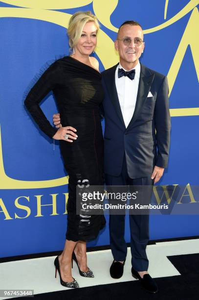 Nadja Swarovski and Steven Kolb attend the 2018 CFDA Fashion Awards at Brooklyn Museum on June 4, 2018 in New York City.