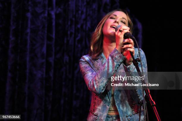 Jillian Jacqueline performs at Billboard Live Featuring CMT Next Women Of Country at Analog at the Hutton Hotel on June 4, 2018 in Nashville,...