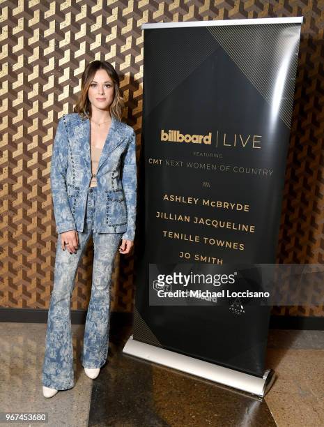 Jillian Jacqueline attends Billboard Live Featuring CMT Next Women Of Country at Analog at the Hutton Hotel on June 4, 2018 in Nashville, Tennessee.