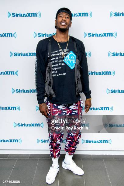 S Sacramento Kings No.9 Iman Shumpert visits SiriusXM Studios on June 4, 2018 in New York City.