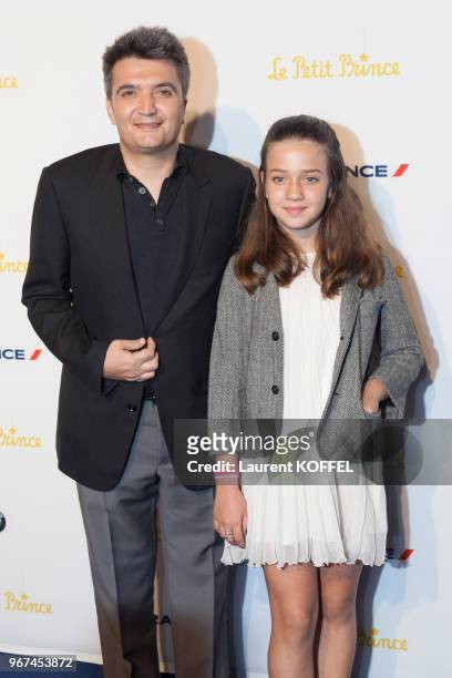 Thomas Langmann et sa fille lors de la première du film 'Le Petit Prince' pendant le 68eme Festival du Film Annuel au Palais des Festivals le 22 mai...