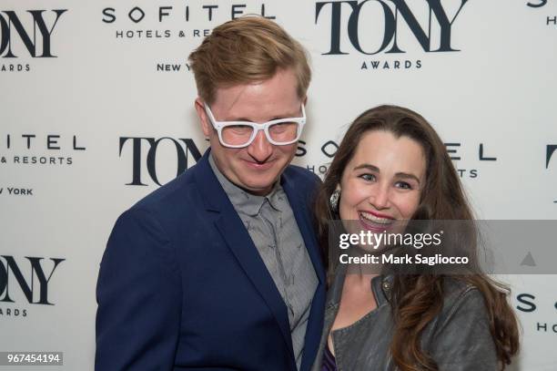 Kyle Jarrow and Lauren Worsham attend the 2018 Tony Honors For Excellence In The Theatre and 2018 Special Award Recipients Cocktail Party at the...