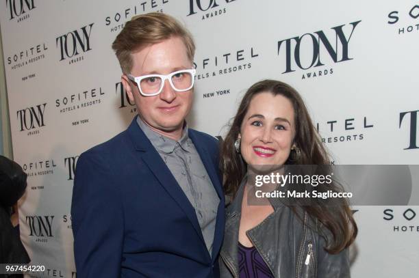 Kyle Jarrow and Lauren Worsham attend the 2018 Tony Honors For Excellence In The Theatre and 2018 Special Award Recipients Cocktail Party at the...