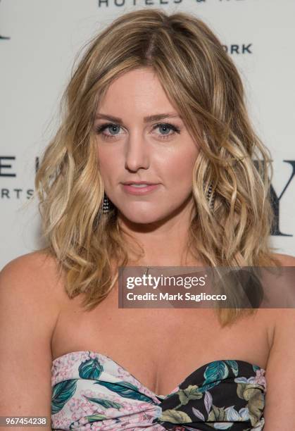 Actress Taylor Louderman attends the 2018 Tony Honors For Excellence In The Theatre and 2018 Special Award Recipients Cocktail Party at the Sofitel...